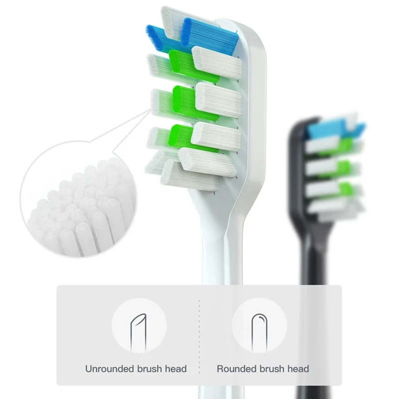 (image for) 2PCS Tooth Brush Heads Sonic Electric Toothbrush Soft Bristle Nozzles for SOOCAS X3/X3U/X5 Replacement Toothbrush Heads